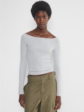 TNA HomeStretch Rib Off Shoulder Longsleeve